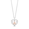 Enchanted Disney Fine Jewelry 14K Rose Gold Over Sterling Silver with 1 20 CTTW Diamond Majestic Princess Pendant Necklace Fashion