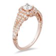 Enchanted Disney Fine Jewelry 14K Rose Gold with 1 CTTW Rapunzel Engagement Ring Fashion