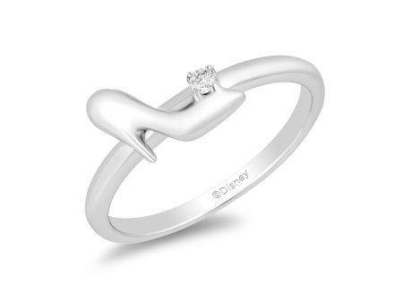 Enchanted Disney Fine Jewelry 10K White Gold with Diamond Accent Cinderella Ring Sale