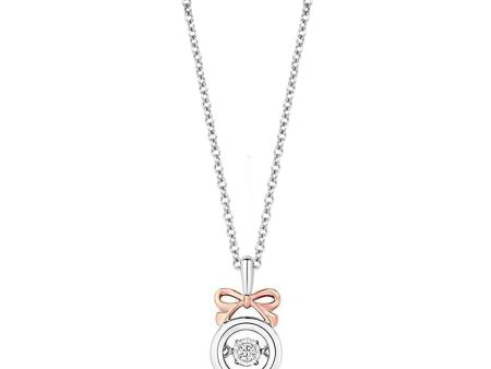 Enchanted Disney Fine Jewelry 14K Rose Gold Over Sterling Silver with 1 20 CTTW Snow White Necklace Supply