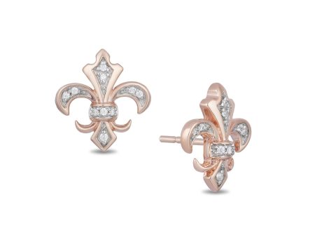 Enchanted Disney Fine Jewelry 10K Rose Gold 1 20 CTTW Aurora Earrings Online