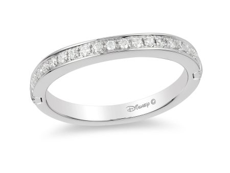 Enchanted Disney Fine Jewelry 14K White Gold 1 5 CTTW Majestic Princess Anniversary Band For Cheap