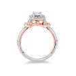 Enchanted Disney Fine Jewelry 14K White Gold and Rose Gold with 5 8 CTTW Snow White Engagement Ring Hot on Sale