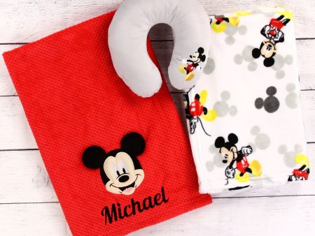 Personalized Disney Baby Blanket 3-Piece Gift Set - Mickey Mouse Online Sale