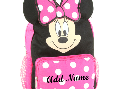 Personalized Minnie Mouse 10 Inch Mini Backpack with 3D Ears For Sale