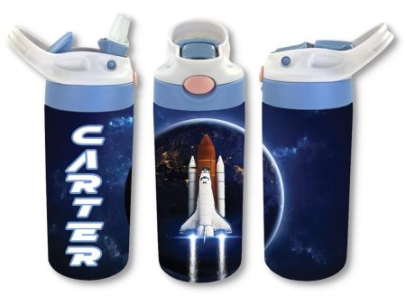 Personalized Kids  12oz Double Walled Stainless Steel Bottle - Space Shuttle on Sale