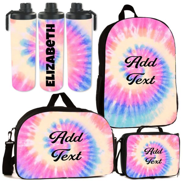 Personalized Tie Dye Backpacks   Lunch Bag   Duffel Bag   Bottle Online