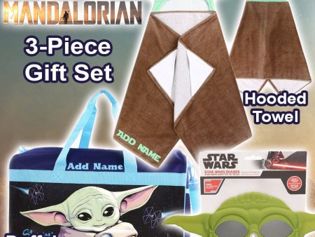 Personalized 3-Piece Lil  Splasher Gift Bundle - Baby Yoda Cheap