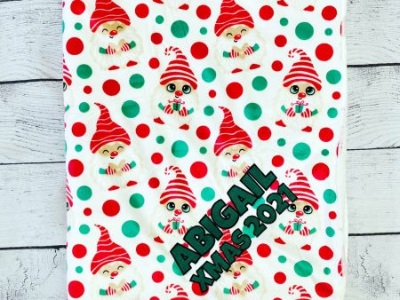 Personalized Embroidered Plush Holiday Baby Blanket - Gnomes Online Hot Sale