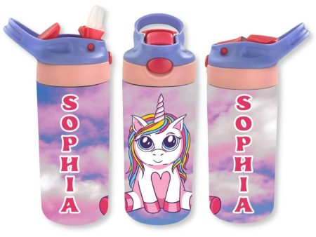 Personalized Kids  12oz Double Walled Stainless Steel Bottle - Unicorn Baby Supply