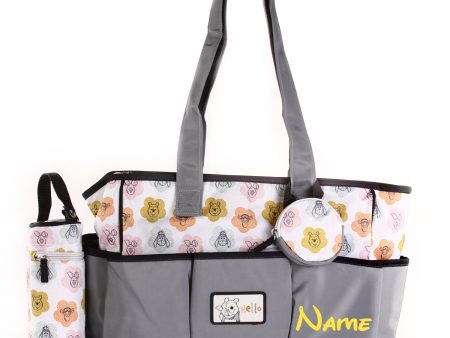 Personalized Winnie The Pooh Diaper Bag 4 Piece Set Online Sale