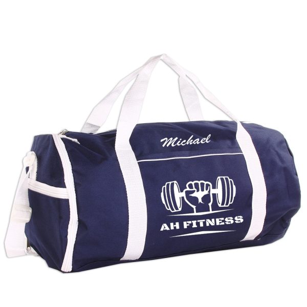 Personalized Sport Gym Roll Duffel Bag - Fitness (Available in 4 Colors) For Sale