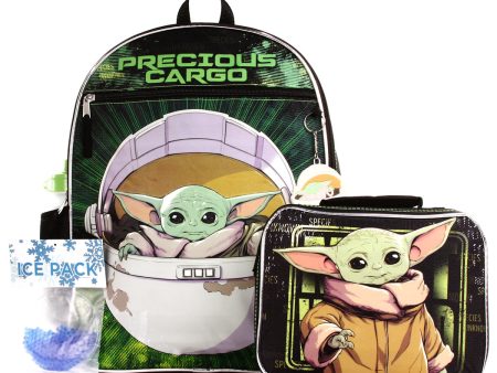 Baby Yoda 16 Inch Deluxe Backpack 5-Piece Set (non-personalized) on Sale