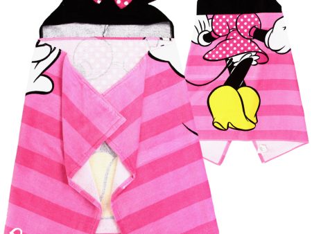 Personalized Embroidered Hooded Towel - Minnie Mouse For Sale