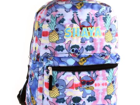 Personalized Embroidered 16 Inch Disney Stitch Backpack For Sale