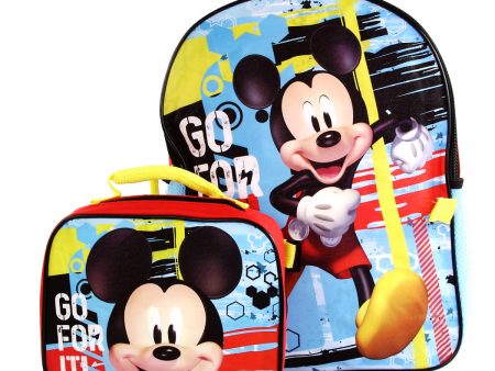 Mickey Mouse 16 Inch Backpack   Lunch Bag Set (non-personalized) on Sale