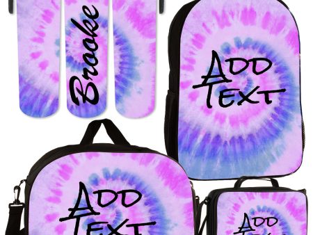 Personalized Tie Dye Backpacks   Lunch Bag   Duffel Bag   Bottle on Sale