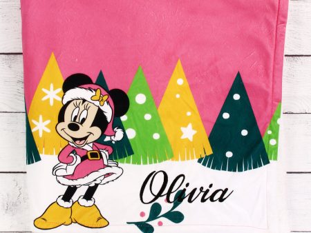 Personalized Disney Baby Holiday Blanket - Minnie Mouse Online