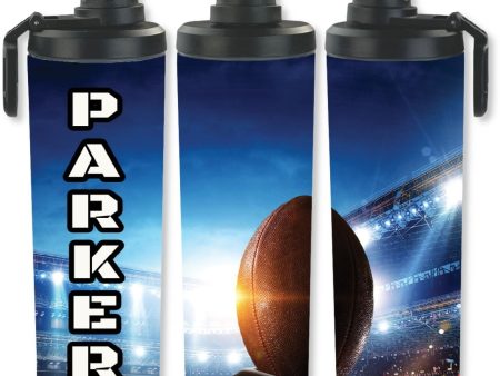 Personalized Sports 30oz Double Walled Stainless Steel Bottle - Football Supply