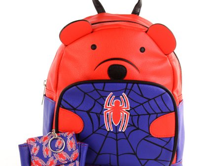 Marvel Spider-Man Bear Women s PU Mini Backpack with Detachable Coin Purse Online now