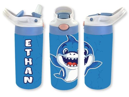 Personalized Kids  12oz Double Walled Stainless Steel Bottle - Shark Baby Sale