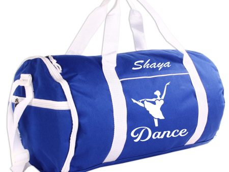 Personalized Sport Gym Roll Duffel Bag - Dance (Available in 4 Colors) For Sale