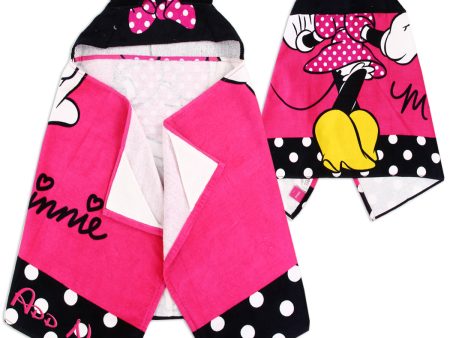 Personalized Embroidered Hooded Towel - Minnie Mouse Online now