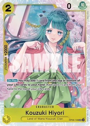 Kouzuki Hiyori (OP06-106) - Wings of the Captain Foil [Super Rare] Discount