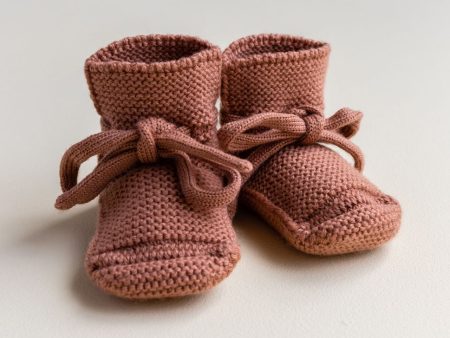 Baby Booties With Lace - Brick Online now