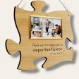 Wooden puzzle piece with picture personalized TEACHER plaque Discount