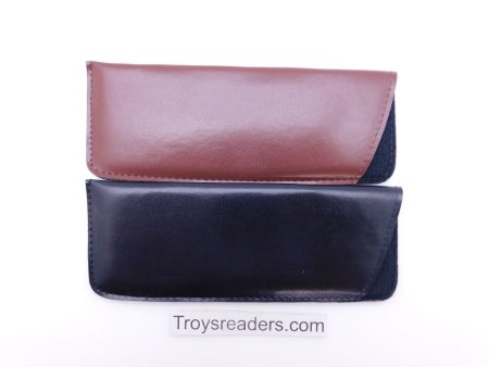 Padded Faux Leather Glasses Sleeve Pouch in Two Colors Hot on Sale