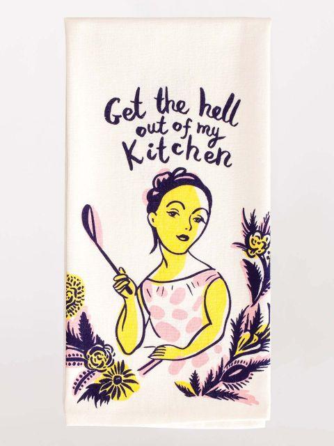 BlueQ Dish Towel Get The Hell Out Of My Kitchen Supply