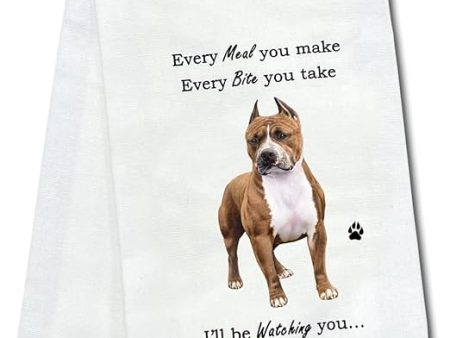 Pet Kitchen Towel Pit Bull Brindle & White Discount