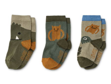 Silas Socks - Monsters Blue Mix Online now