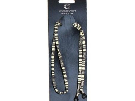 Cream & Black Fabric Chain Eyewear Holder Supply