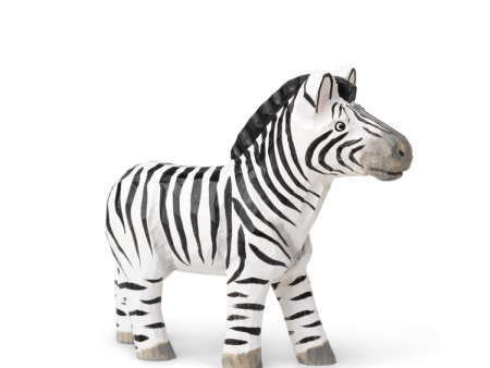 Wooden Safari Animal - Hand Carved - Zebra Fashion