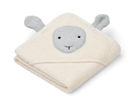 Hooded Towel - Organic Cotton - Sheep - Creme De La Creme Sale