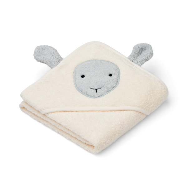 Hooded Towel - Organic Cotton - Sheep - Creme De La Creme Sale