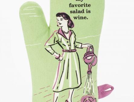 BlueQ Oven Mitt My Favorite Salad Is Wine Supply