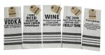 Alcohol and Friends Quote Dish Towel on Sale