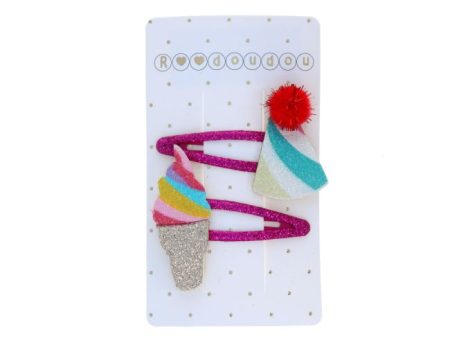 Hair Clips - Hat and Ice Cream Online Sale