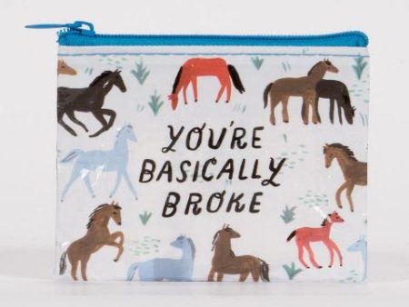 BlueQ Coin Purse Your Basically Broke Fashion