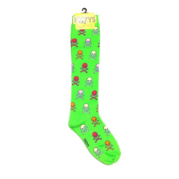 Foozys Knee High Socks Skull And Crossbones For Discount