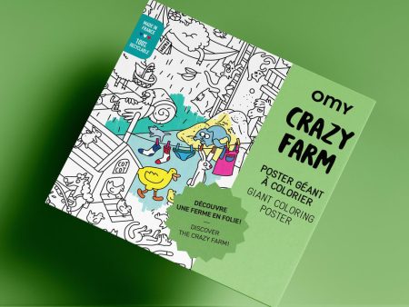 Giant Colouring Poster - Recycled Paper -  Crazy Farm Fashion