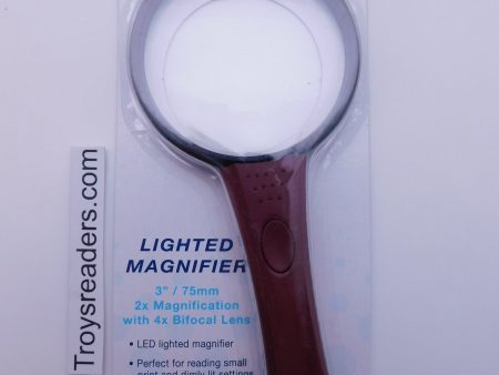 Magnivision Lighted Magnifier In Red For Sale