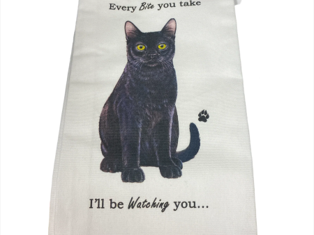 Pet Kitchen Towel Black Cat Supply