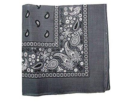 Dark Gray Bandana 100% Cotton Online now