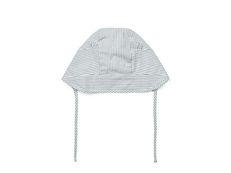 Baby Stripe Sun Hat - Rae - Blue Wave Creme De La Creme For Sale