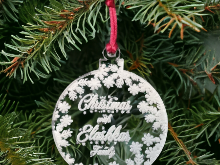 Acrylic personalized Christmas ornament Hot on Sale