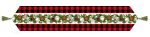 Canvas printed Christmas table runner (plaid) For Cheap